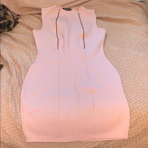 Pink form fitting dress